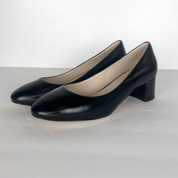 Cole Haan Grand Pumps Women's Heels Size 7.5 Black Career Preppy Block Heels - Picture 3 of 8
